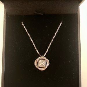 David Yurman Infinity Pendant Necklace w/Diamonds